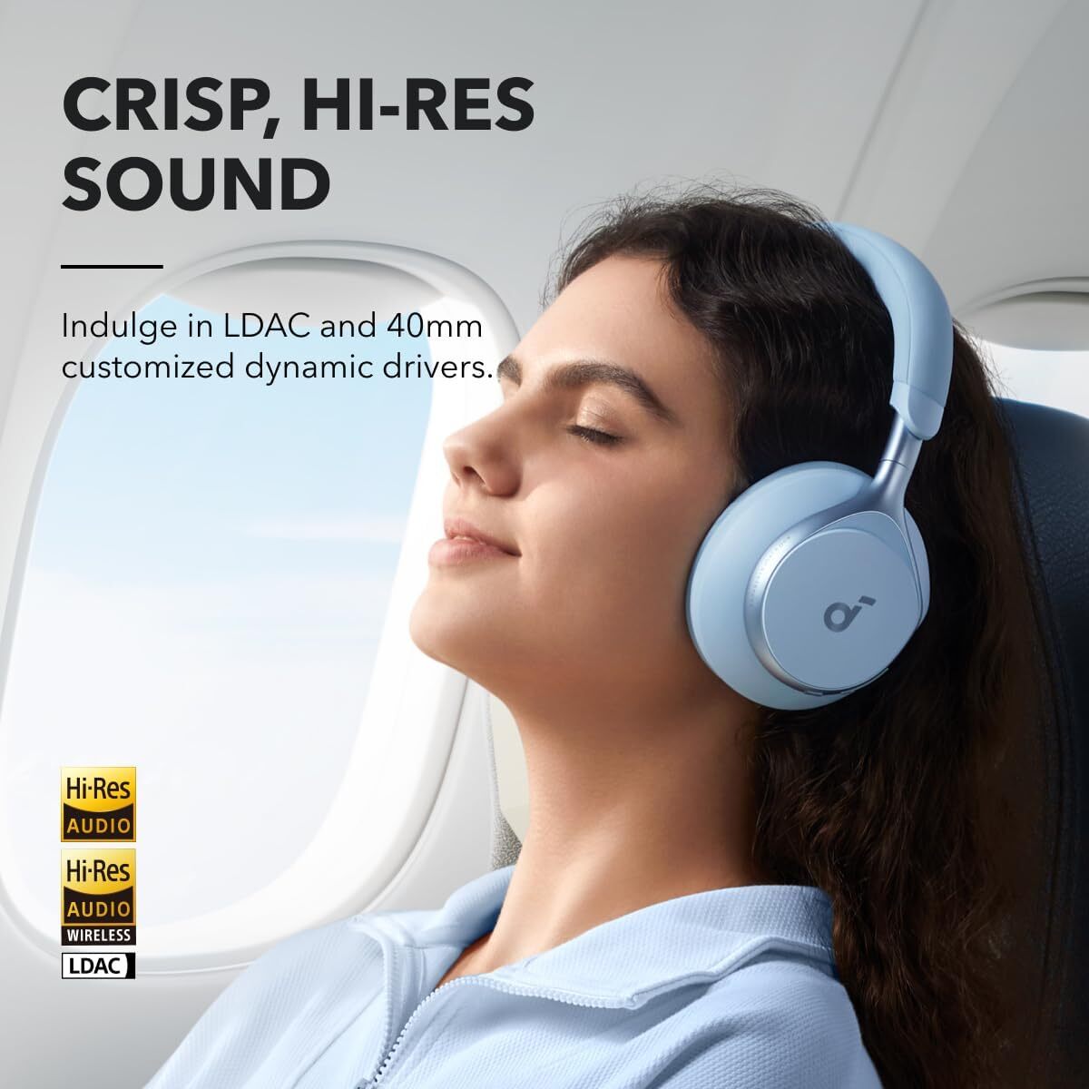 Soundcore Space One Wireless Over Ear Headphones ANC 2X Stronger Voice Reduction