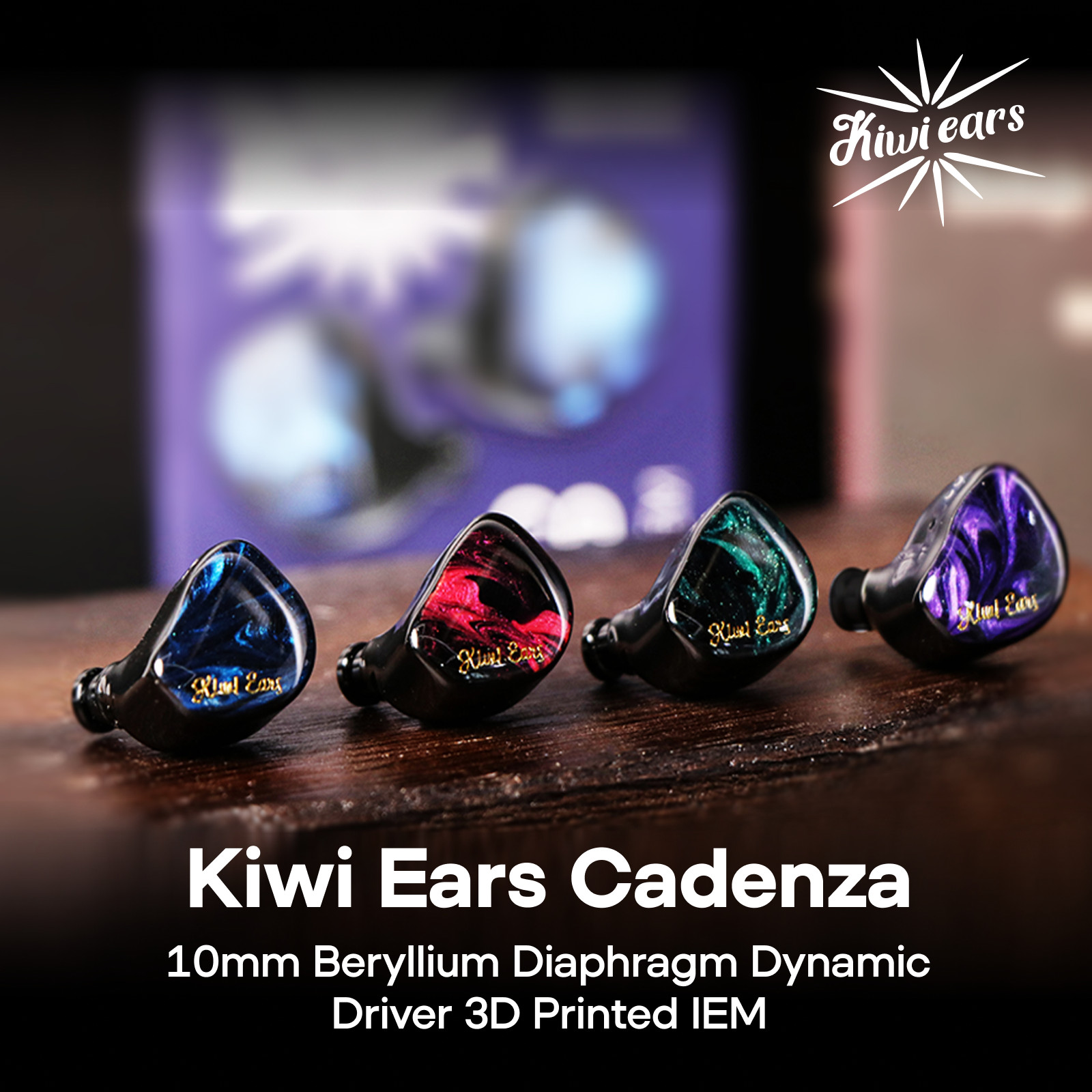 Kiwi Ears Cadenza 10mm Beryllium Dynamic Driver Earphone with Detachable Cable