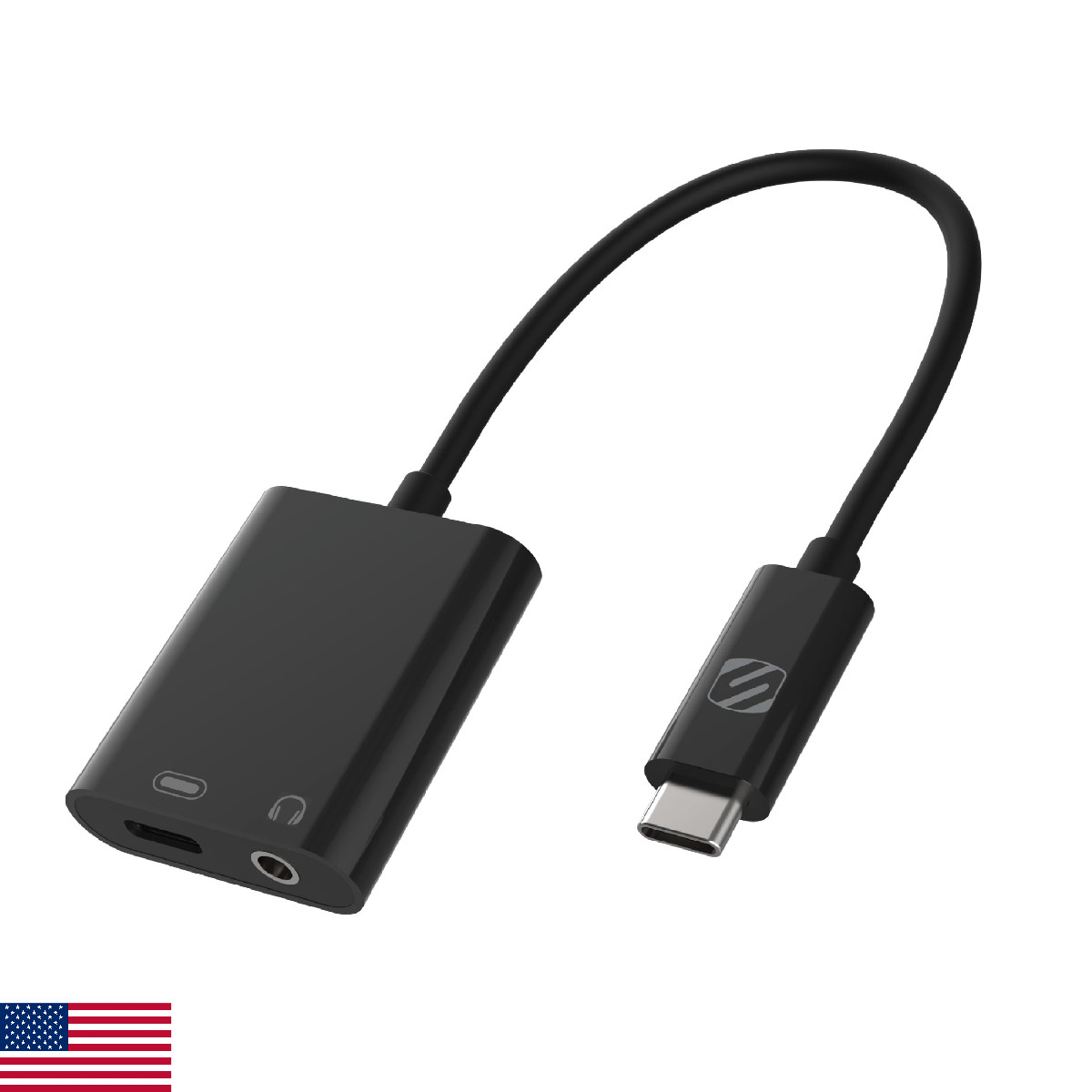 Scosche CAAP StrikeLine USB-C Headphone Adapter Female 3.5mm Aux Input
