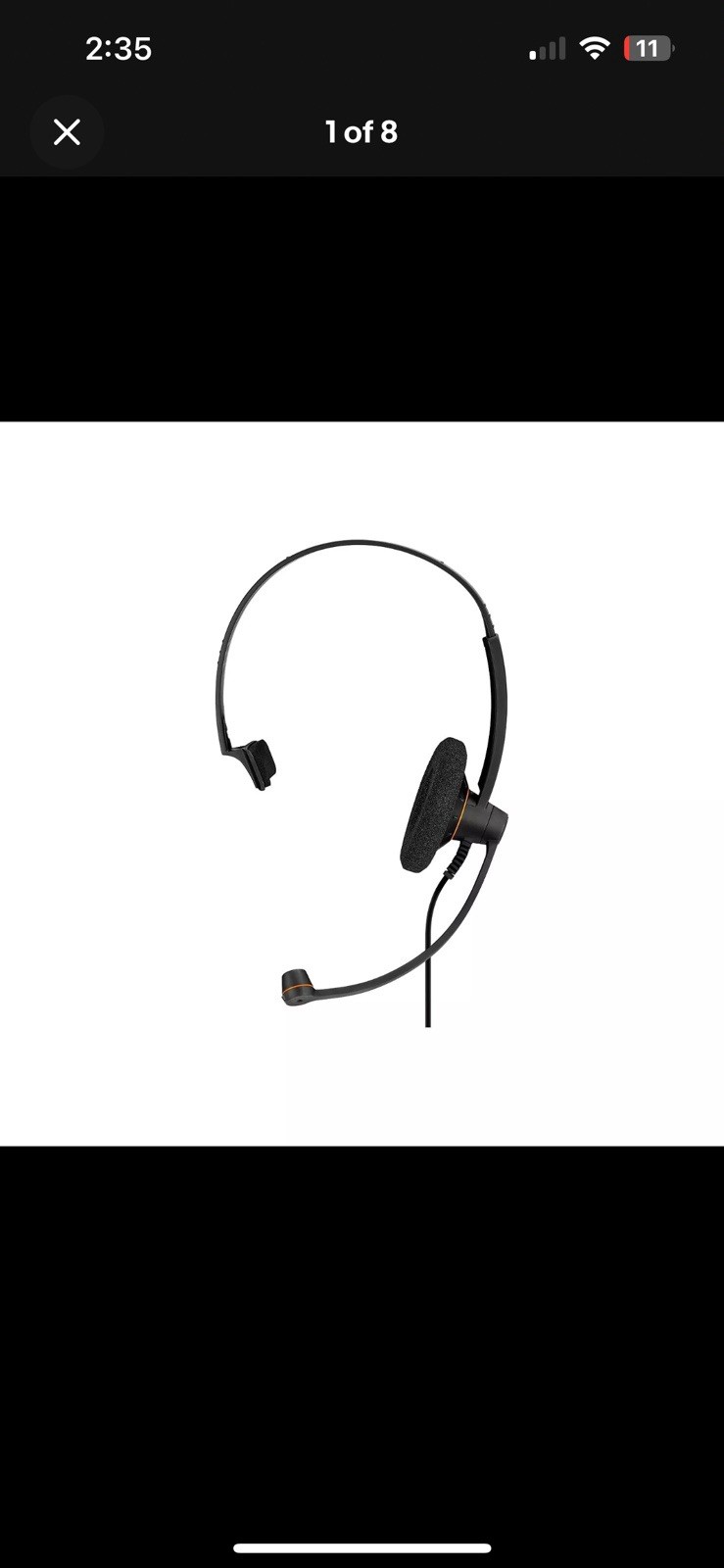 EPOS I Sennheiser IMPACT SC 30 USB ML Mono Headset On Ear Black with Orange