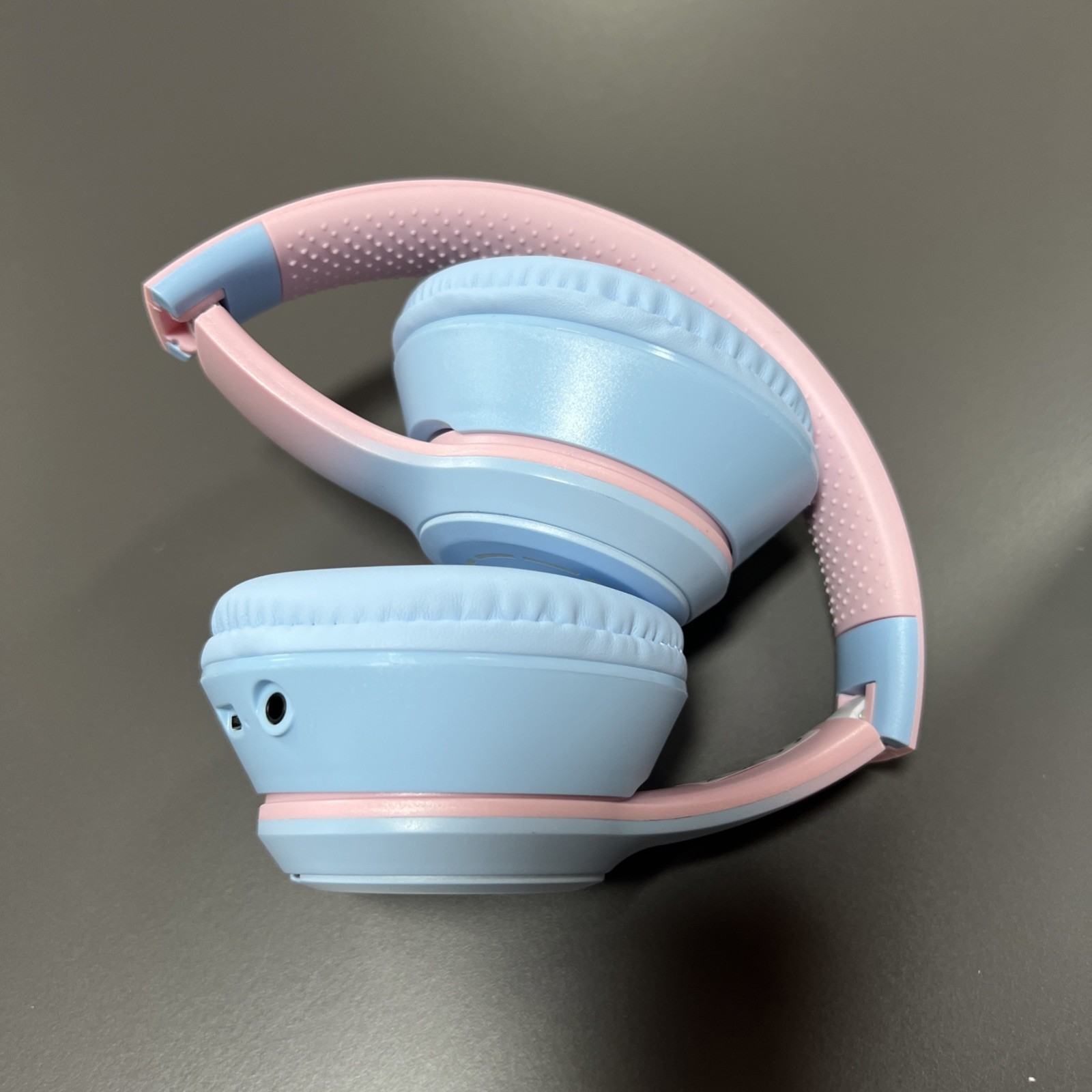 LED Adjustable Wireless Headphones Pink/blue Kids Adults Fold Up To Store