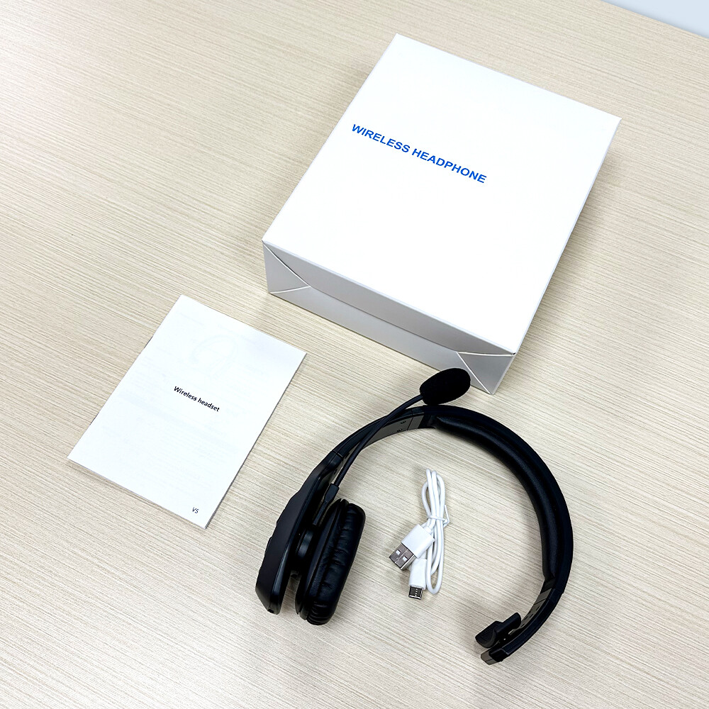 New Trucker Headset Wireless Bluetooth 5.2 AI Noise Cancelling Mic For Phones PC