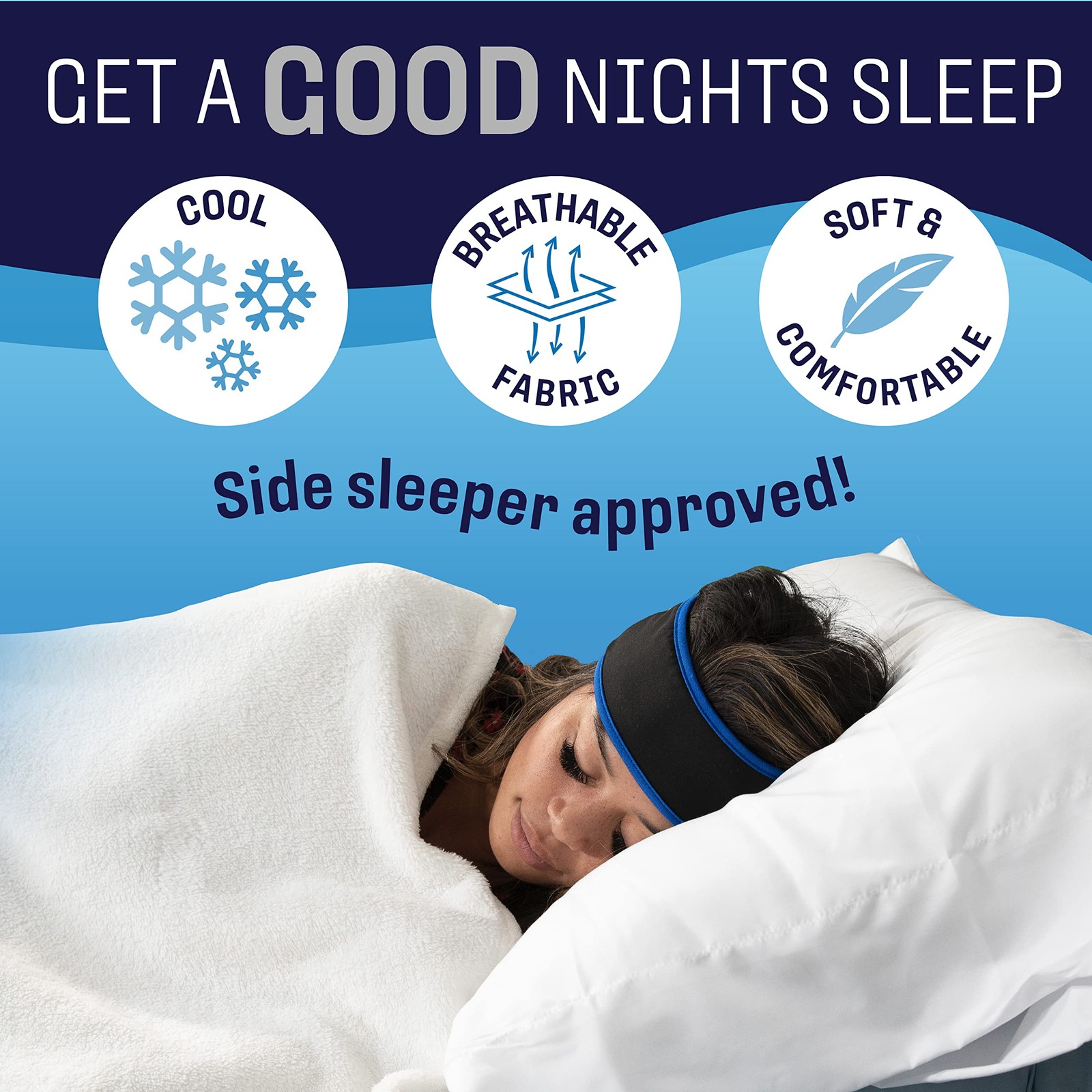 CozyPhones Sleep Headphones – Over Ear from Ultra One-size, Blue