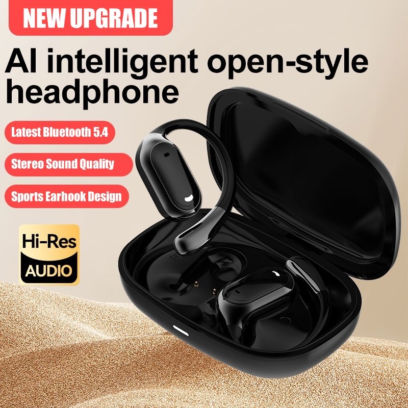 Bluetooth 5.4 Wireless Earbuds Sports Ear Hook Running Gym Earphones Sweatproof