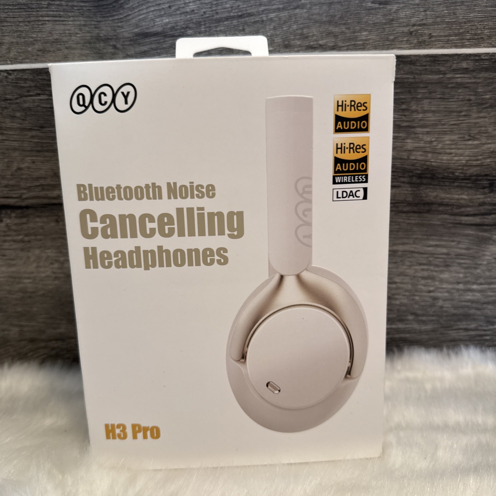 Black QCY H3 Pro Wireless Bluetooth 5.4 50dB ANC LDAC Over-Ear Headphones
