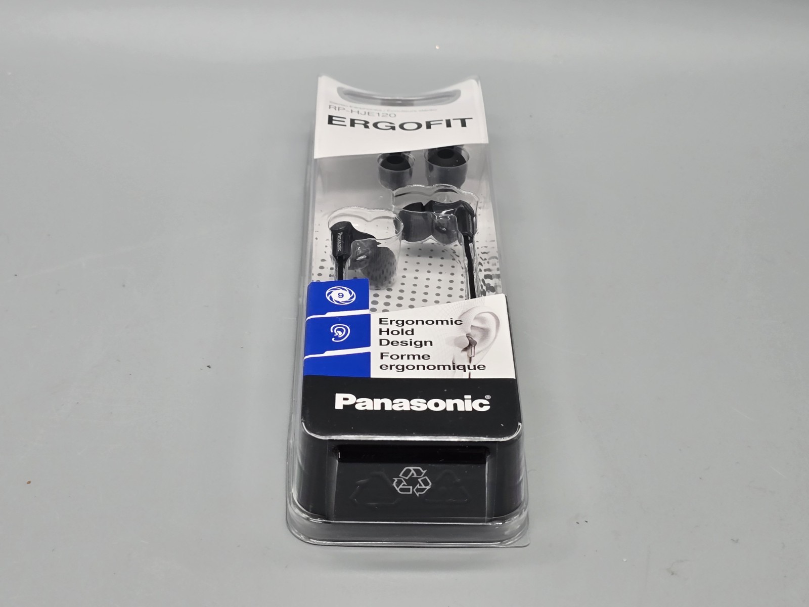 Panasonic ErgoFit Wired Earbuds Headphones 3.5mm jack RP-HJR120 Black NEW