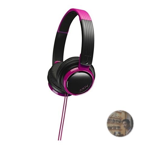 JVC Kenwood HA-S200-BP Foldable Closed DJ Headphones Black & Pink New