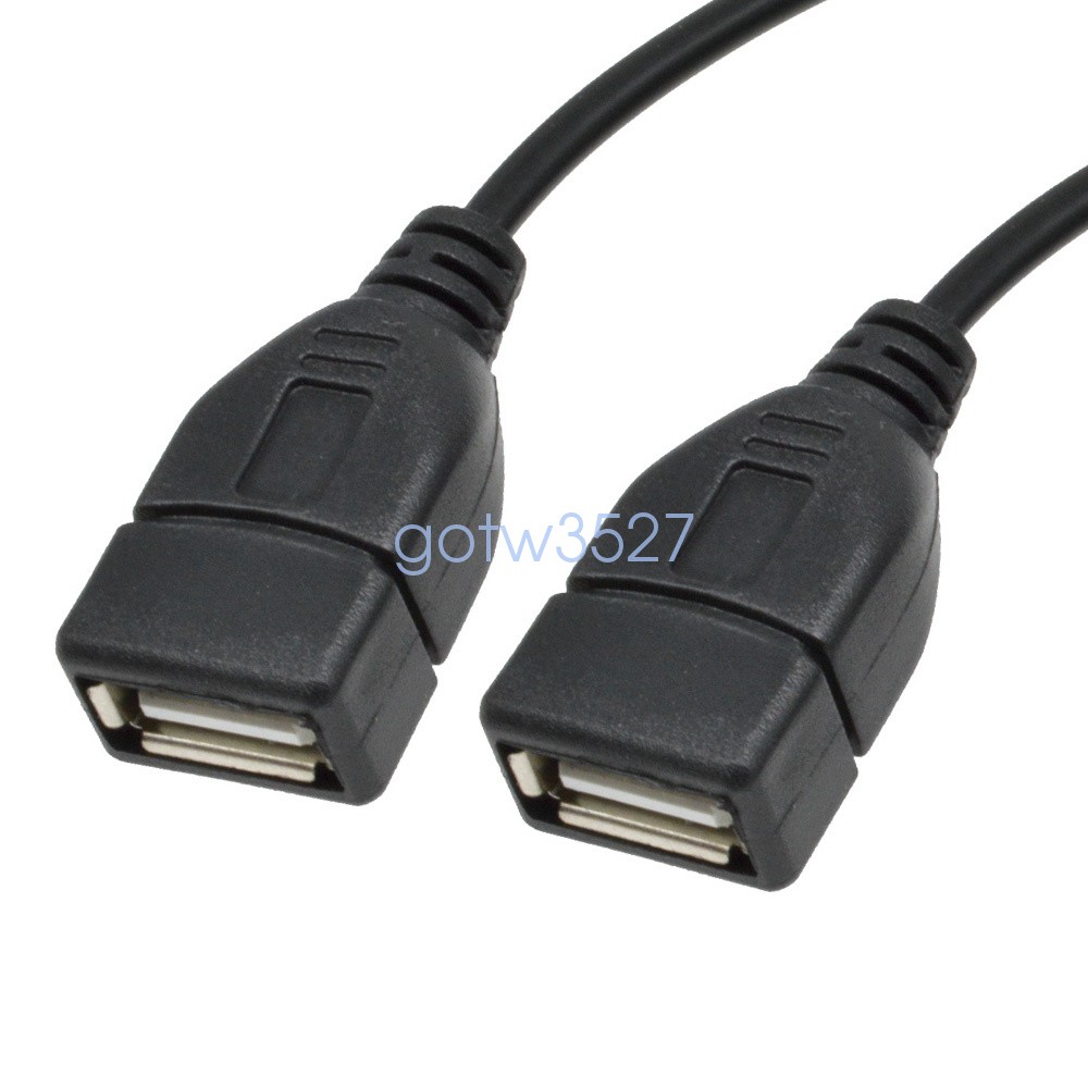 50PCS 12V to 5V Dual USB Power Adapter Converter Cable Connector