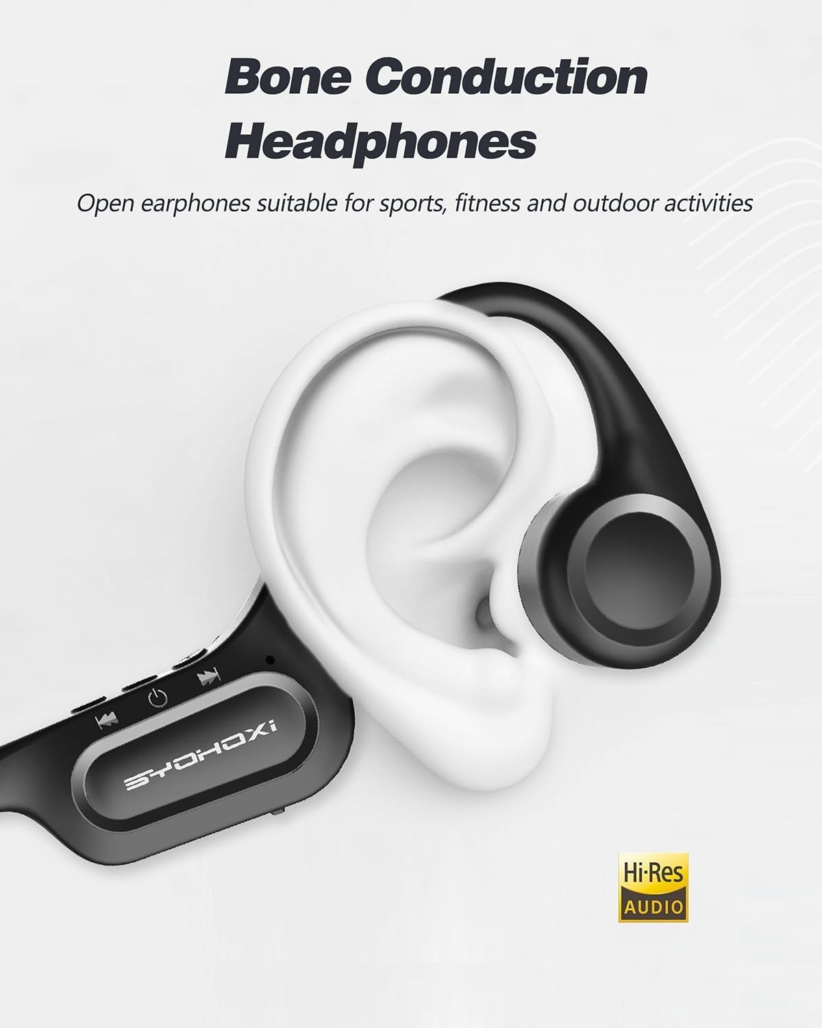Ultra-Comfortable Open-Ear sport Headphones for Running,Cycling,Gym,8Hr Premium