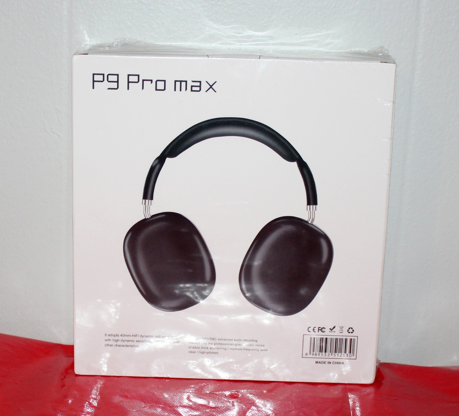 P9 Promax WIRELESS Hi FI Stereo Headphones Black *NEW*