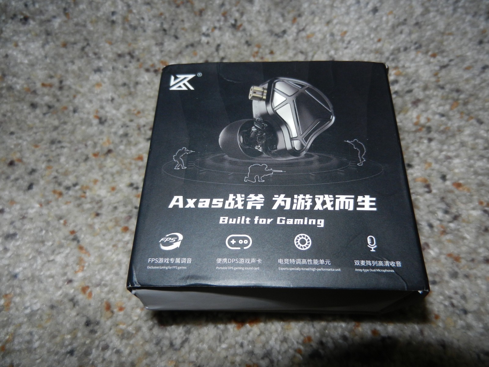 KZ Axas USB-C Gaming Earbuds IEM DSP Noise Isolating Earphones Black