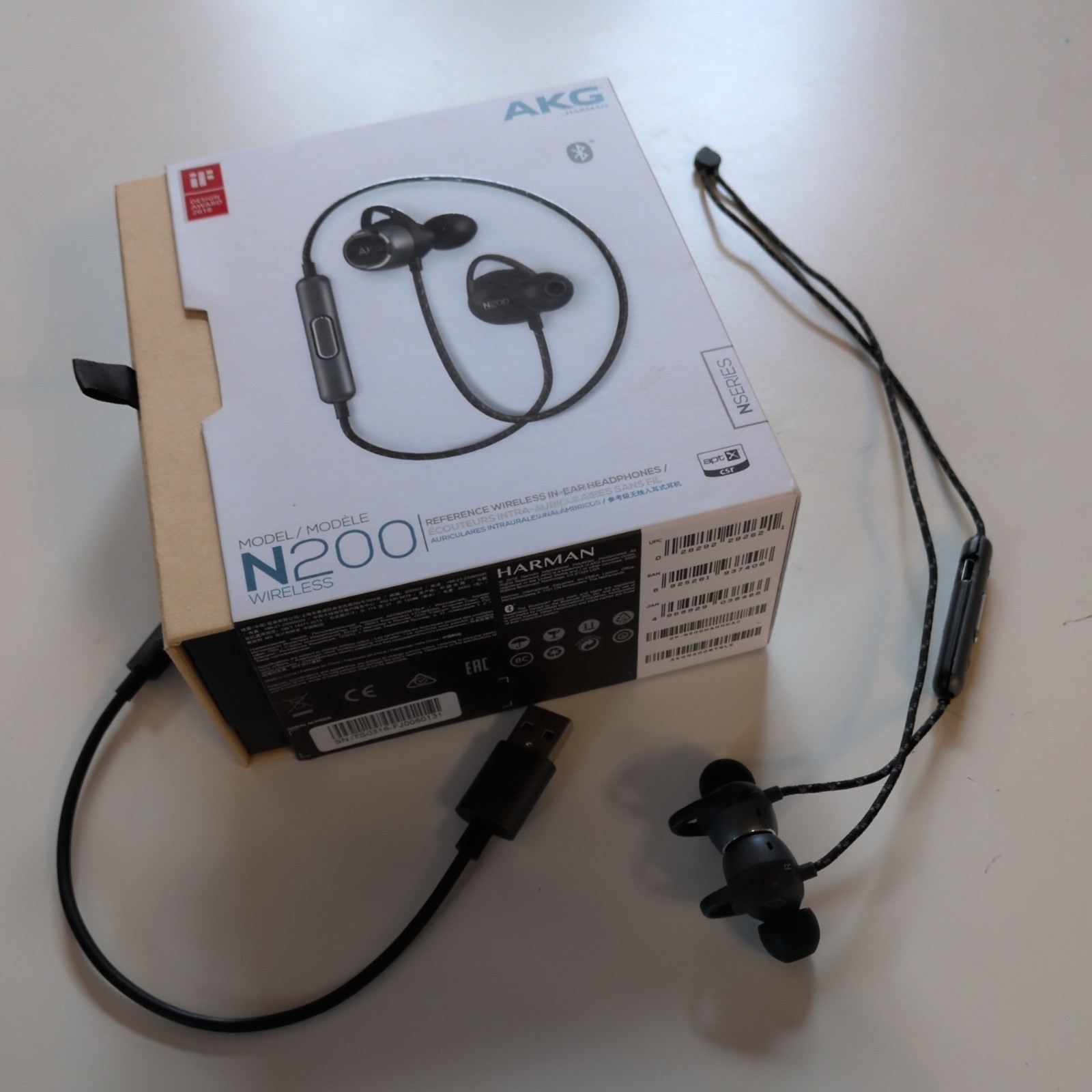 AKG HARMAN N200 Wireless Bluetooth Earbuds Black
