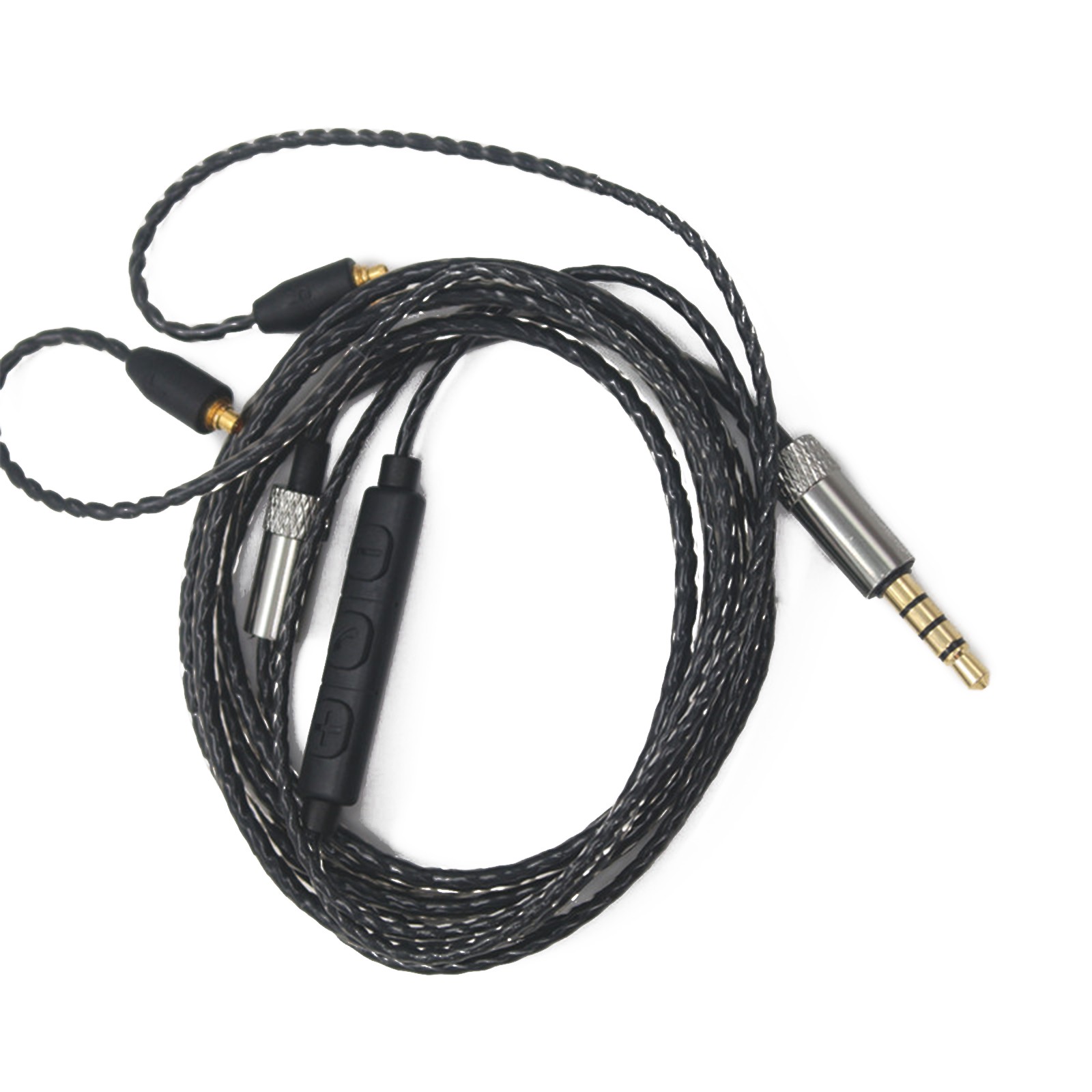 New MMCX Audio Cable Cord For Shure se215/se425/se535 Black W/Mic Volume Contro