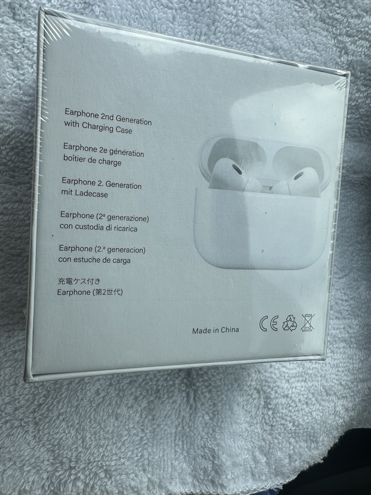 Earphone 2nd Generation White with Charging Case Made in China