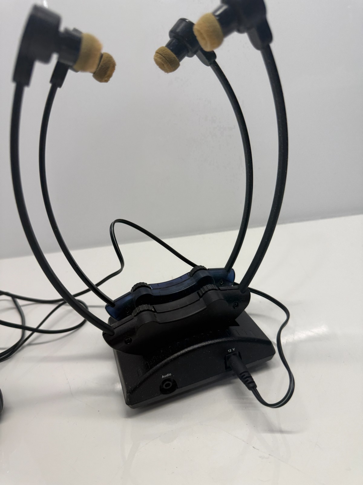 TV Ears Wireless System Dual Headset Transmitter Base 2.3 Part 10341 Power Adapt