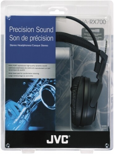 JVC HARX700 Precision Sound Full-Size Around Ear Headphone 50mm Driver (Black) [