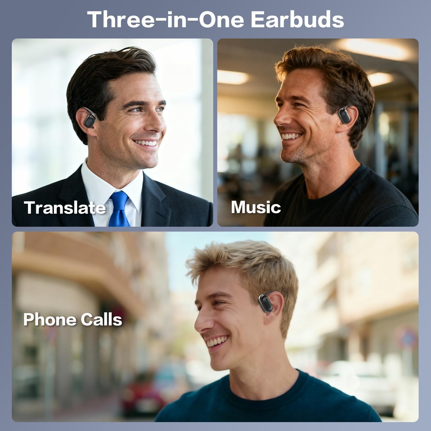 AI Translation Earbuds Real Time, 144 Language Translator Earbuds for Travel