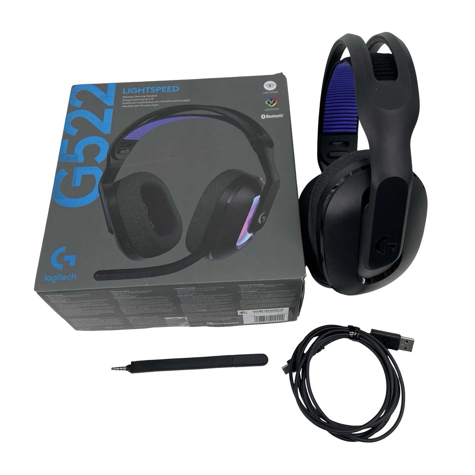 NO DONGLE Logitech G522 Lightspeed Bluetooth Gaming Headset Black #MD2444