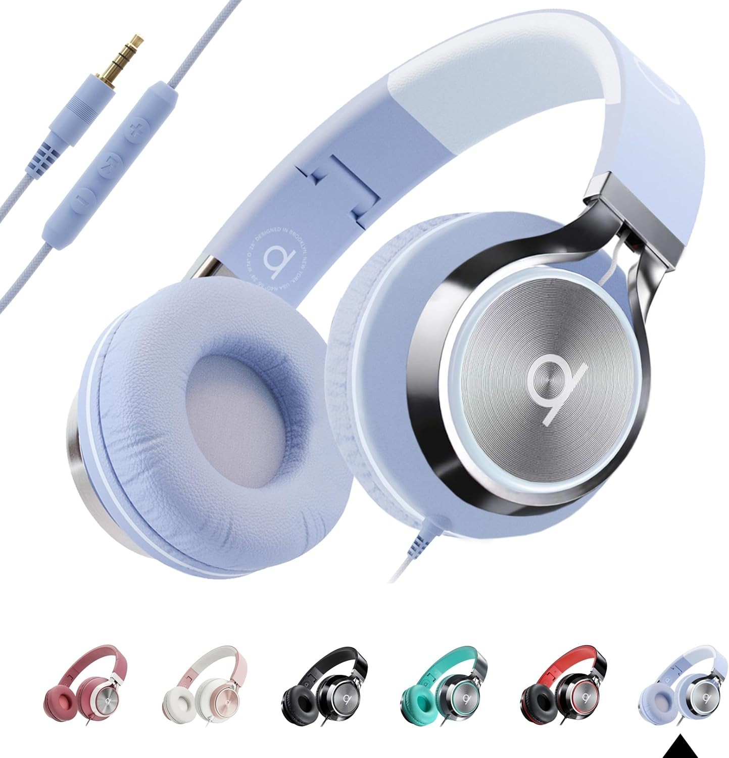 Noise Isolating Headphones – Long Cord & Volume Control