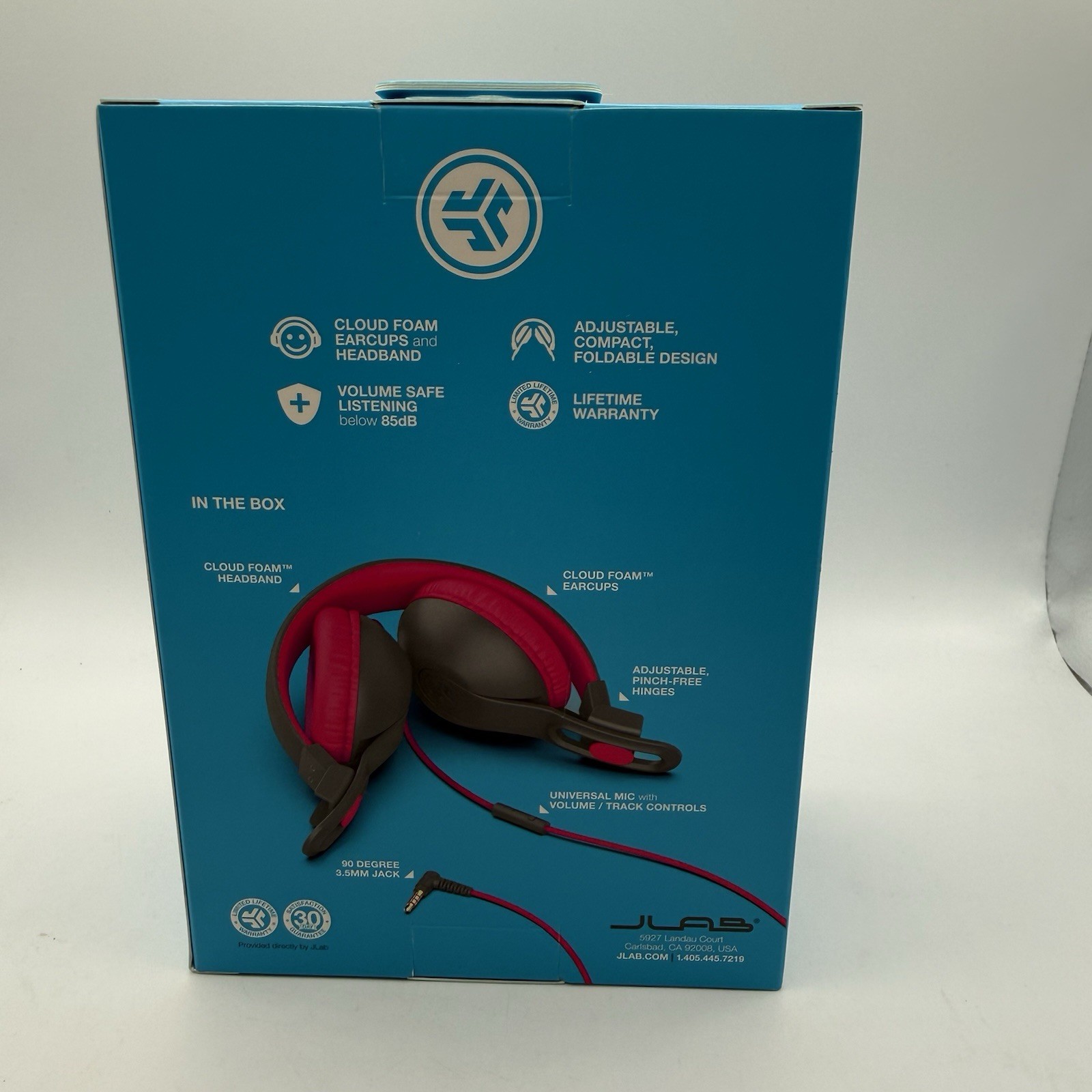 JLab JBuddies Studio 2 Kids Headphones 85dB Volume Safe Pink New In Box