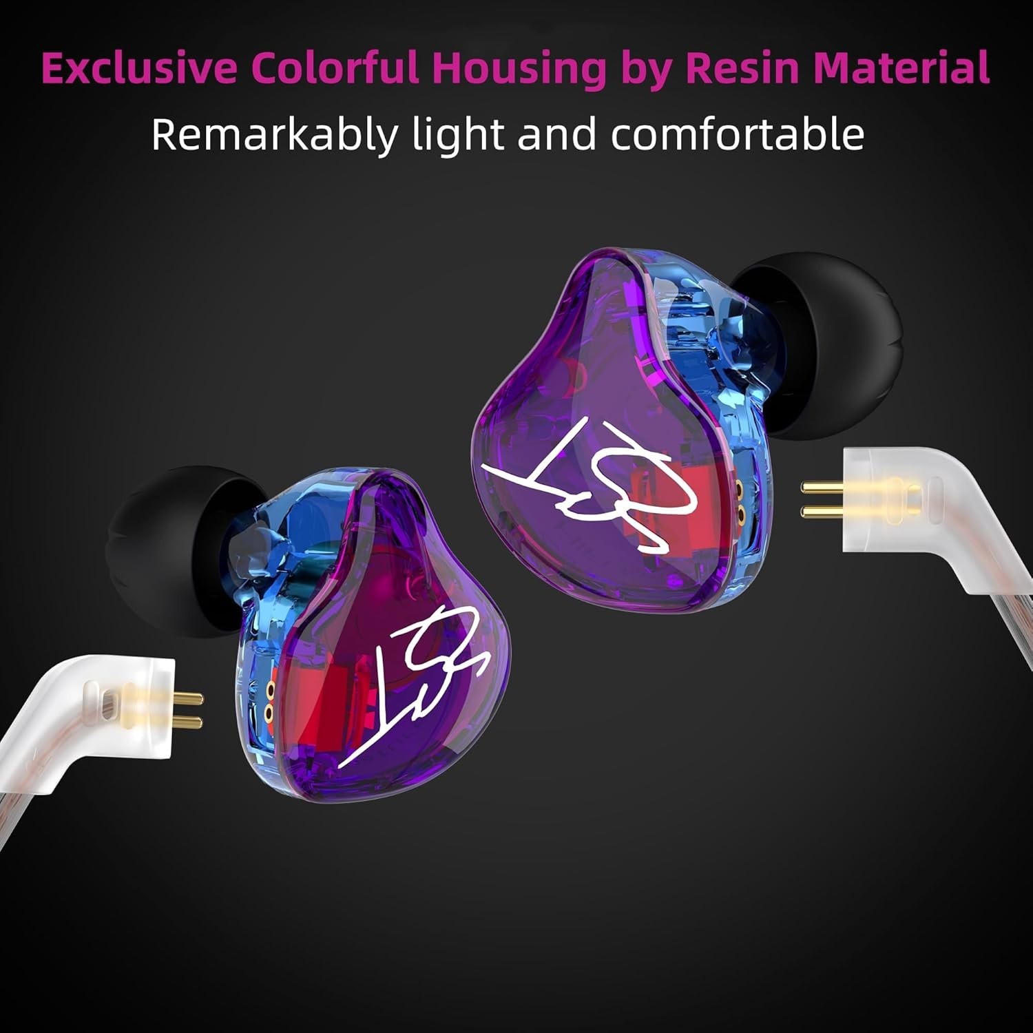 Multicolor ZST HiFi Earbuds with Detachable Cable – Perfect for Audiophiles