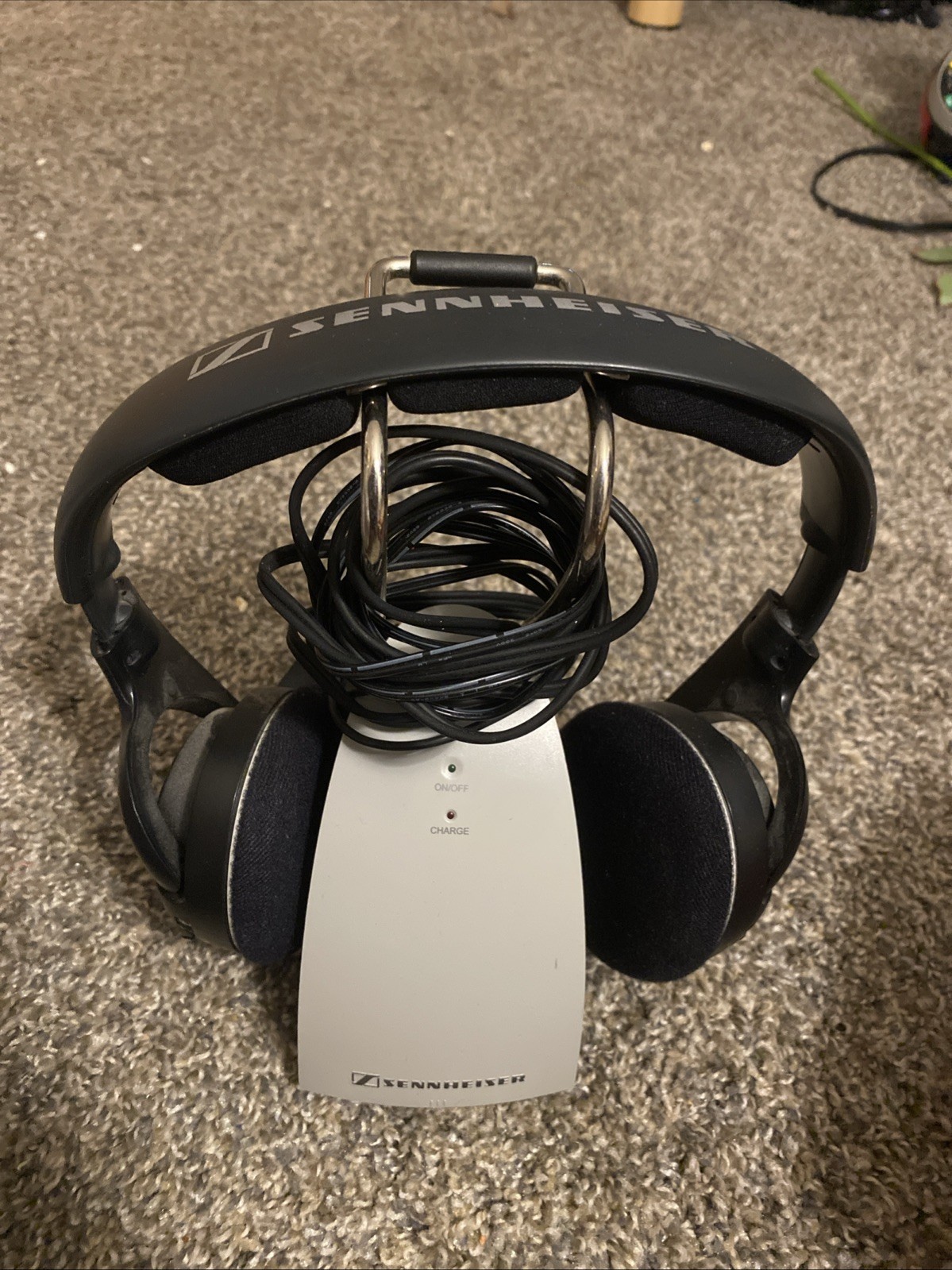 Sennheiser TR120 Wireless FM Ear-Pad On The Ear Headphones With Charging Dock