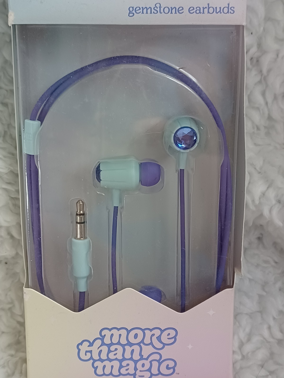 🔷️ Wired Gemstone Earbuds More Than Magic Teal Purple New NWT Girl’s Women’s