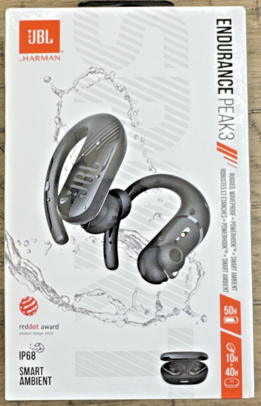 JBL – Endurance Peak 3 Dust and Waterproof True Wireless Active Earbuds – Black
