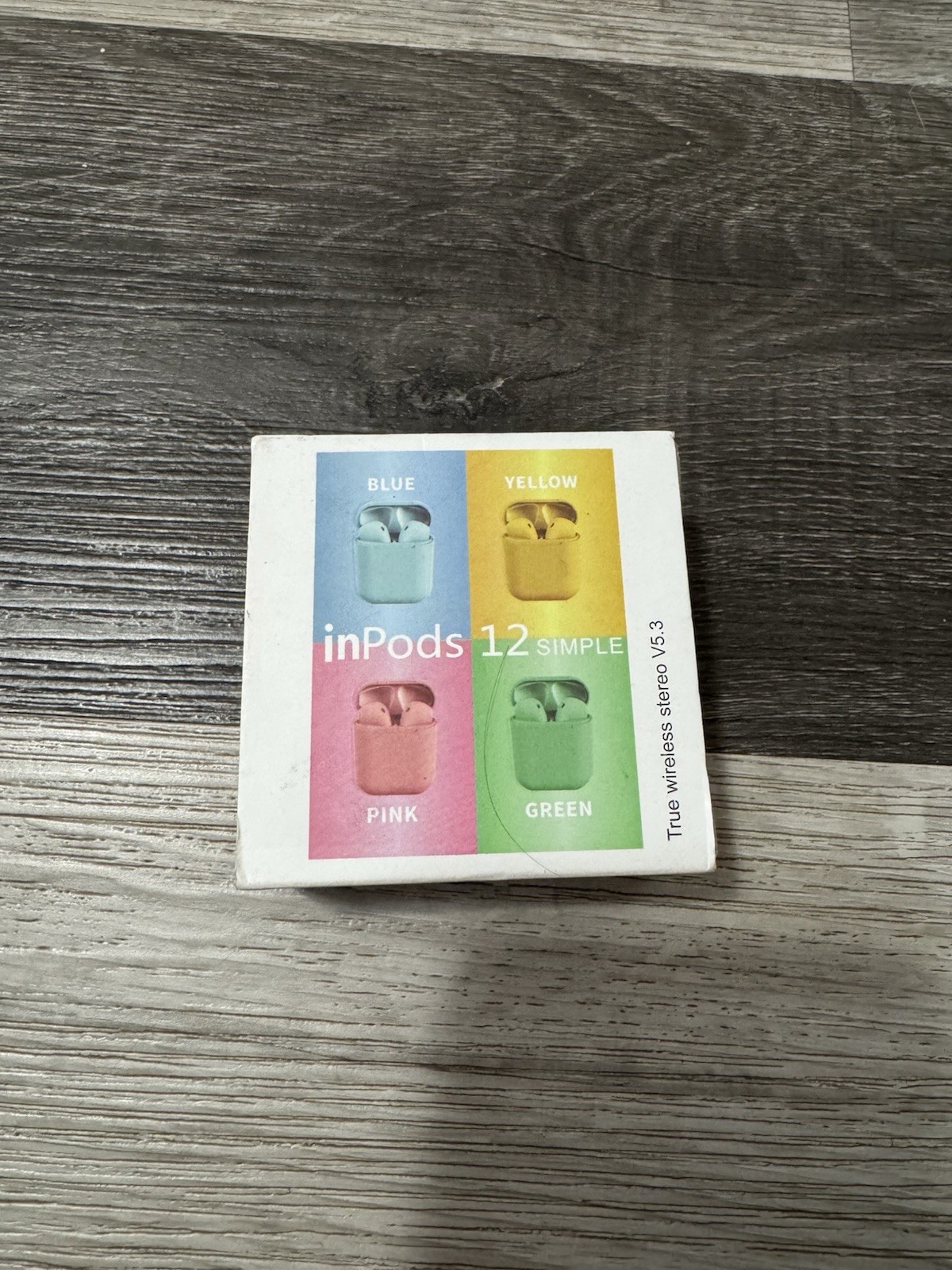 inPods 12 Simple Bluetooth Earbuds – True Wireless Stereo V5.3 – White