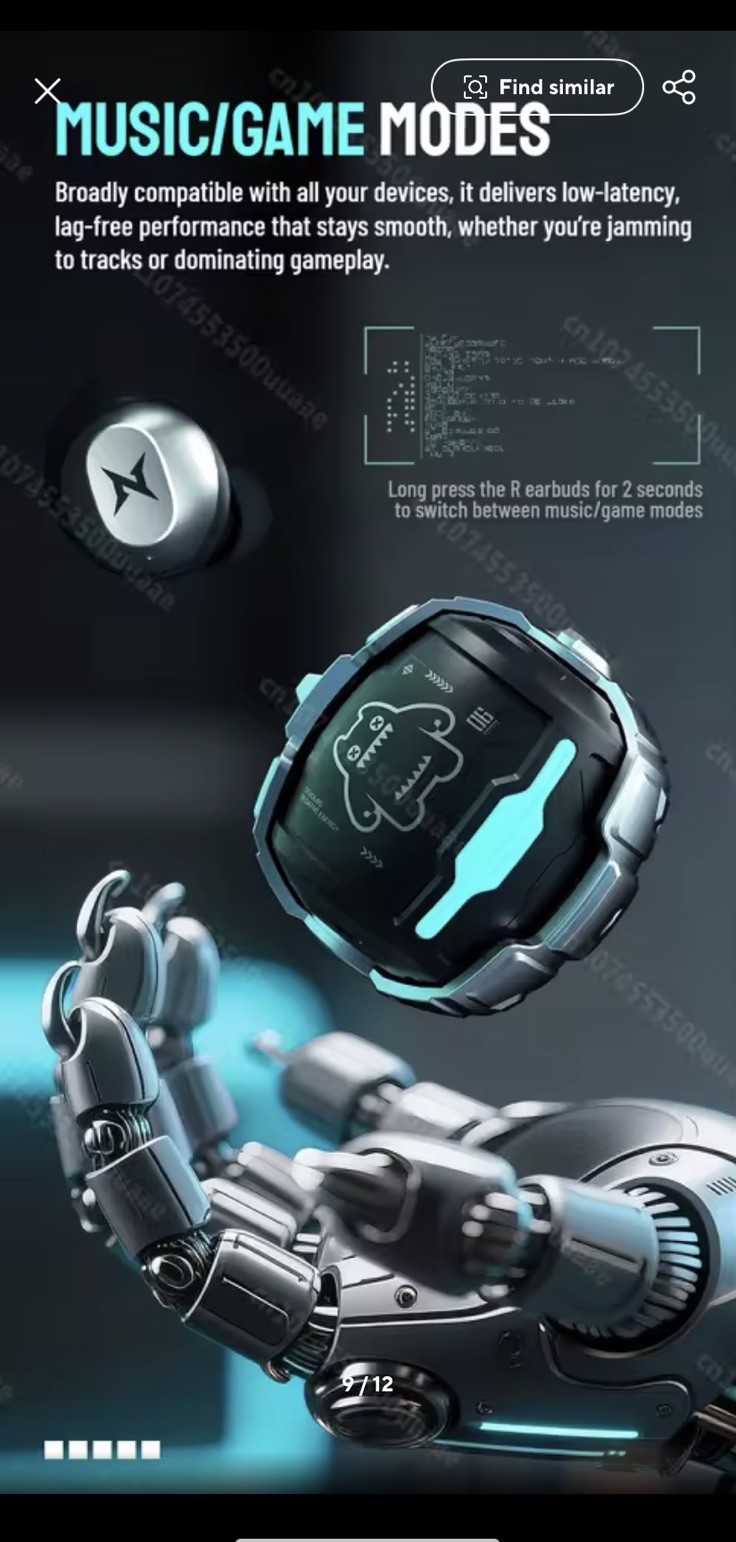 ZOMBIESCAT CyberBean B12 Deep Bass Bluetooth V5.4 Earbuds w/ Hi-Res Audio & ENC