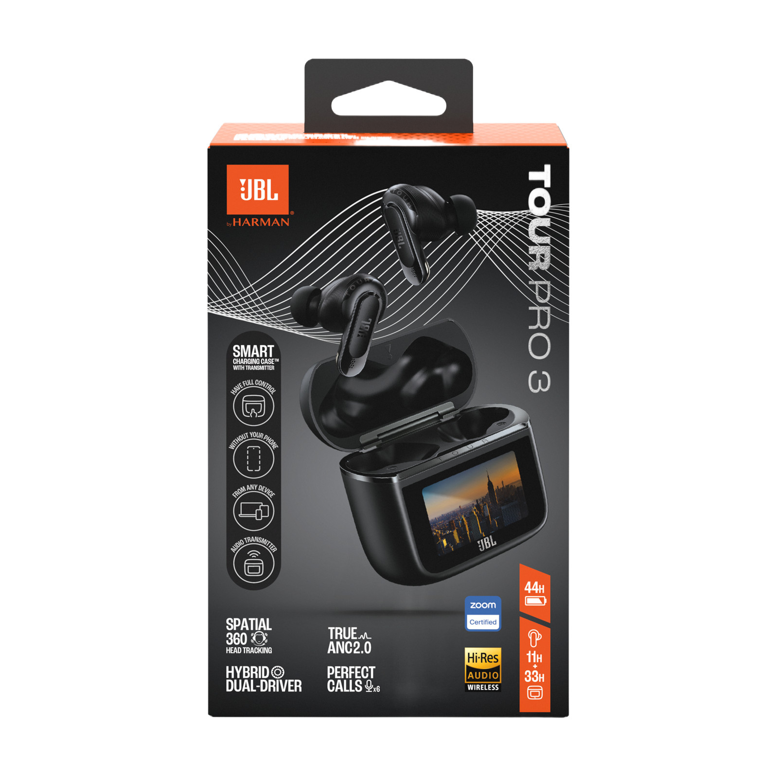 JBL Tour Pro 3, True Wireless Noise Cancelling earbuds with Smart Charging Case™