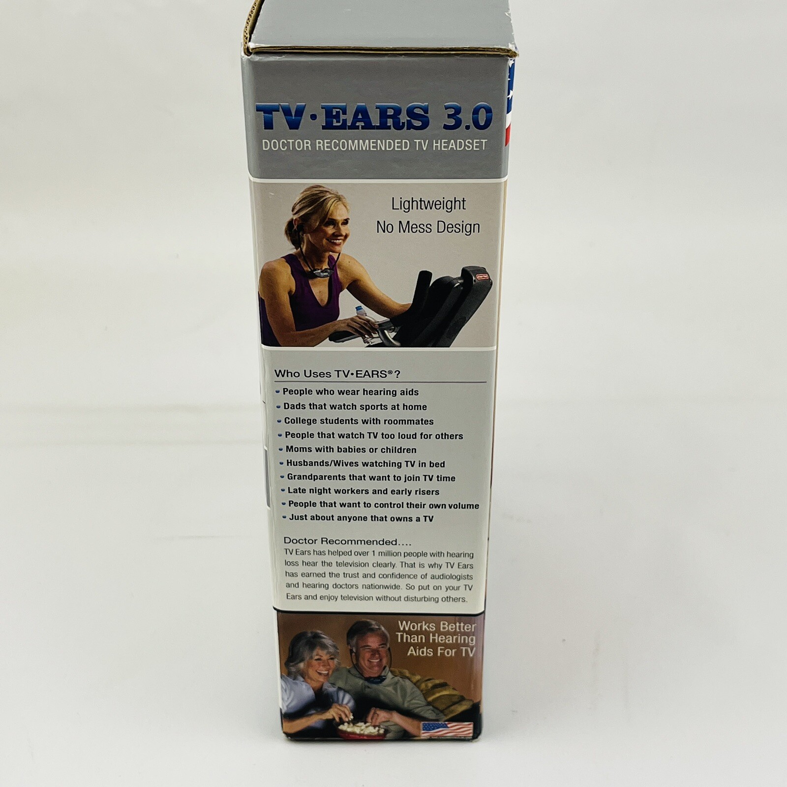TV Ears 3.0 Wireless Headset & 10 Replacement Ear Tips Amplifies Clarifies