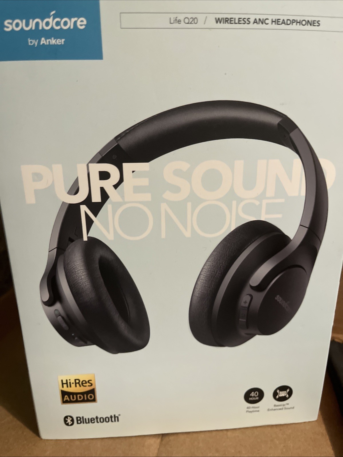 Anker Soundcore Life Q20 Over the Ear Wireless Headphones – Black