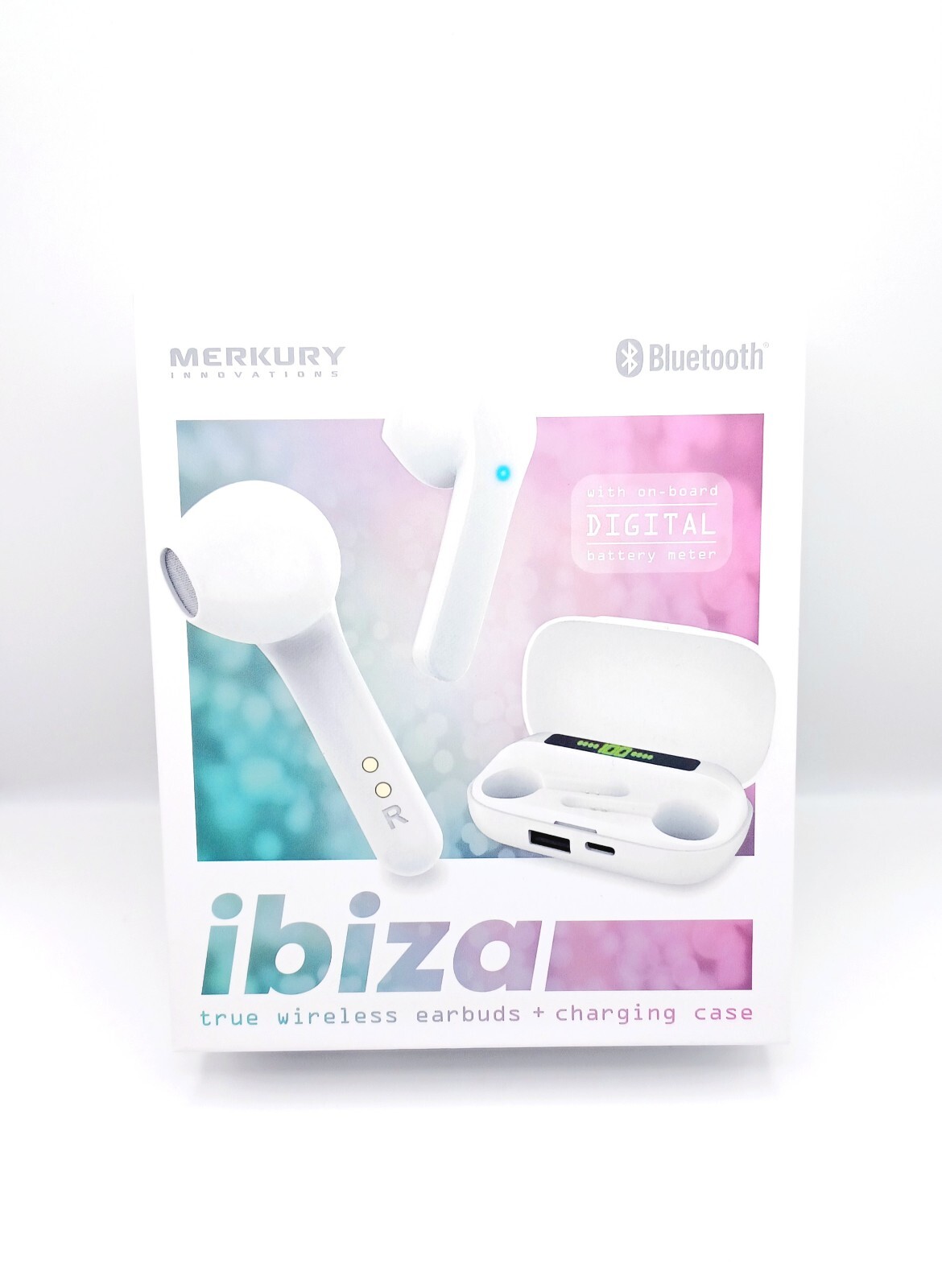 Ibiza True Wireless Earbuds + Charging Case. Bluetooth V5.0 / 30Ft Range.