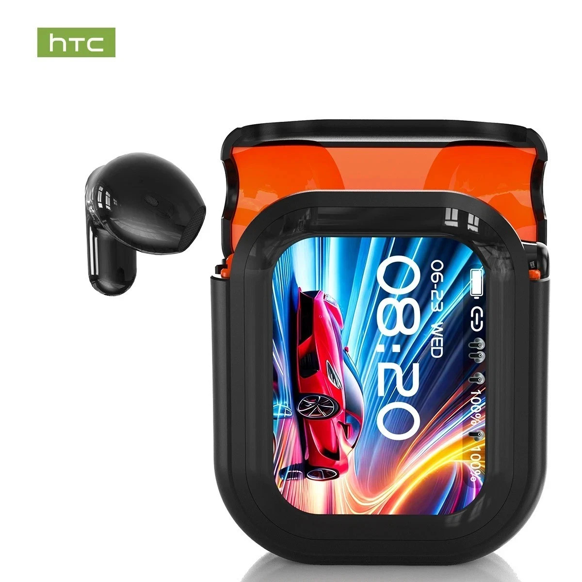 HTC NE20 Bluetooth 6.0 Earphones AI Translator Wireless Earbuds LCD Touch New Sp