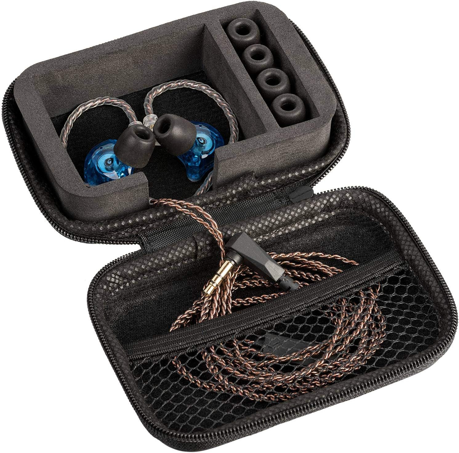IEM Case for In-Ear Monitors, Headphones & Earbuds – EVA Travel Storage Bag for