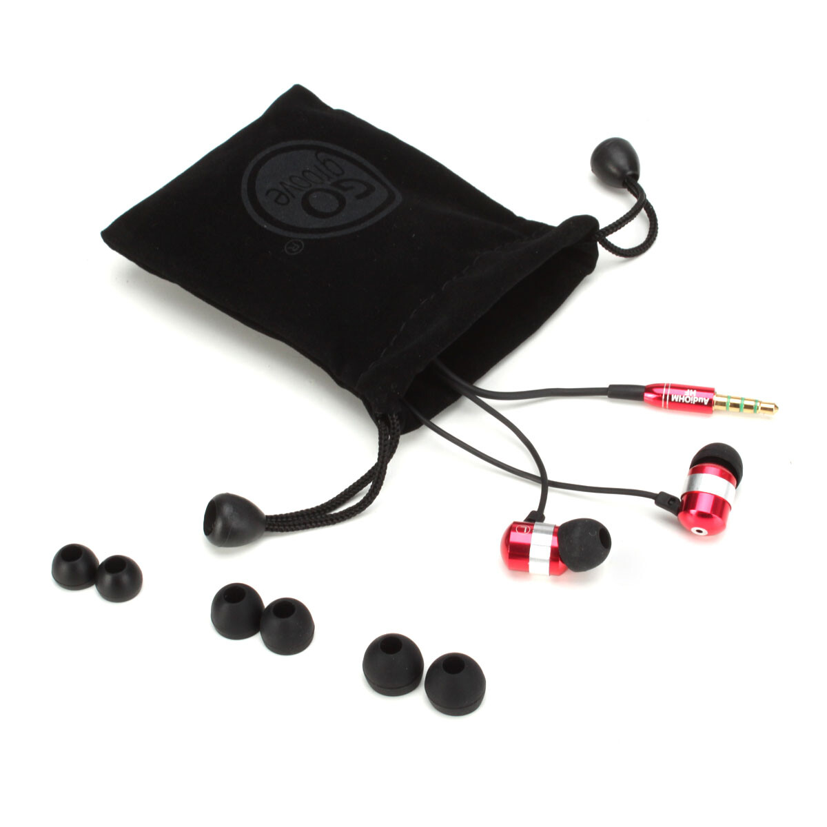 GOgroove AudiOHM HF Noise Isolating Earphone Headset with Built-in Microphone