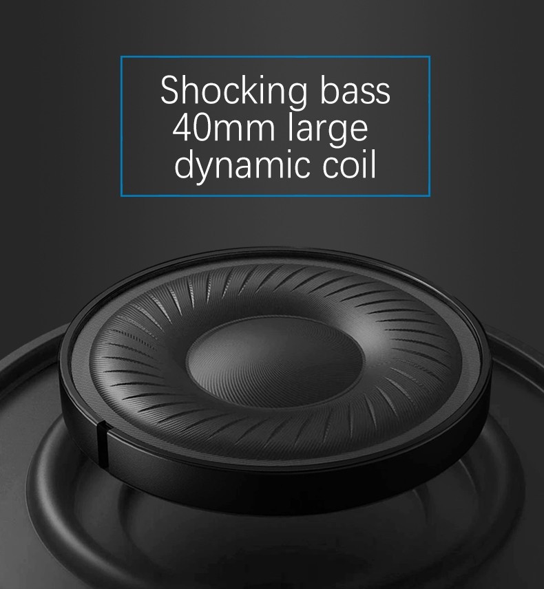 Black Wireless Bluetooth 5.1 Headphones Foldable Stereo Earphones Headsets + Mic