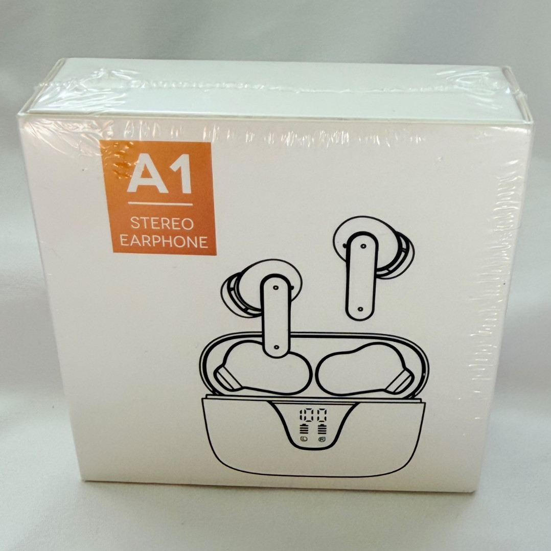 A1 Stereo Bluetooth Wireless In-Ear Earbuds Built-In Mic White 017
