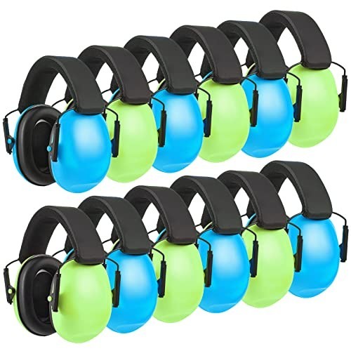 12 Pcs Kids Noise Cancelling Headphones – 27dB Ear Protection Earmuffs for Adult