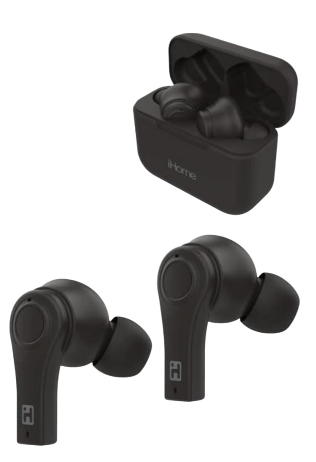 iHOME HM-AU-BE-213-BK lHome BT True Wireless Earbuds, XT-10 Black + Charge Case