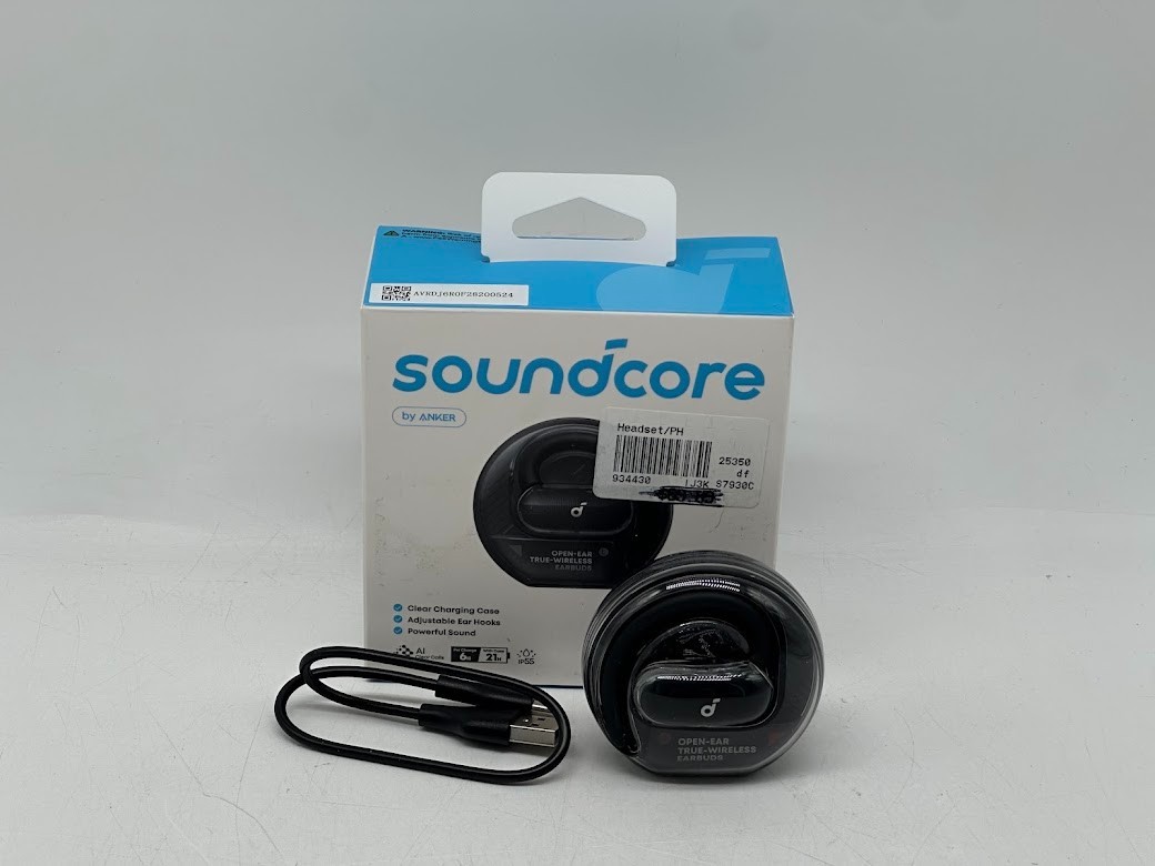 Anker Soundcore V40i Open-Ear True Wireless Bluetooth Earbuds – Black