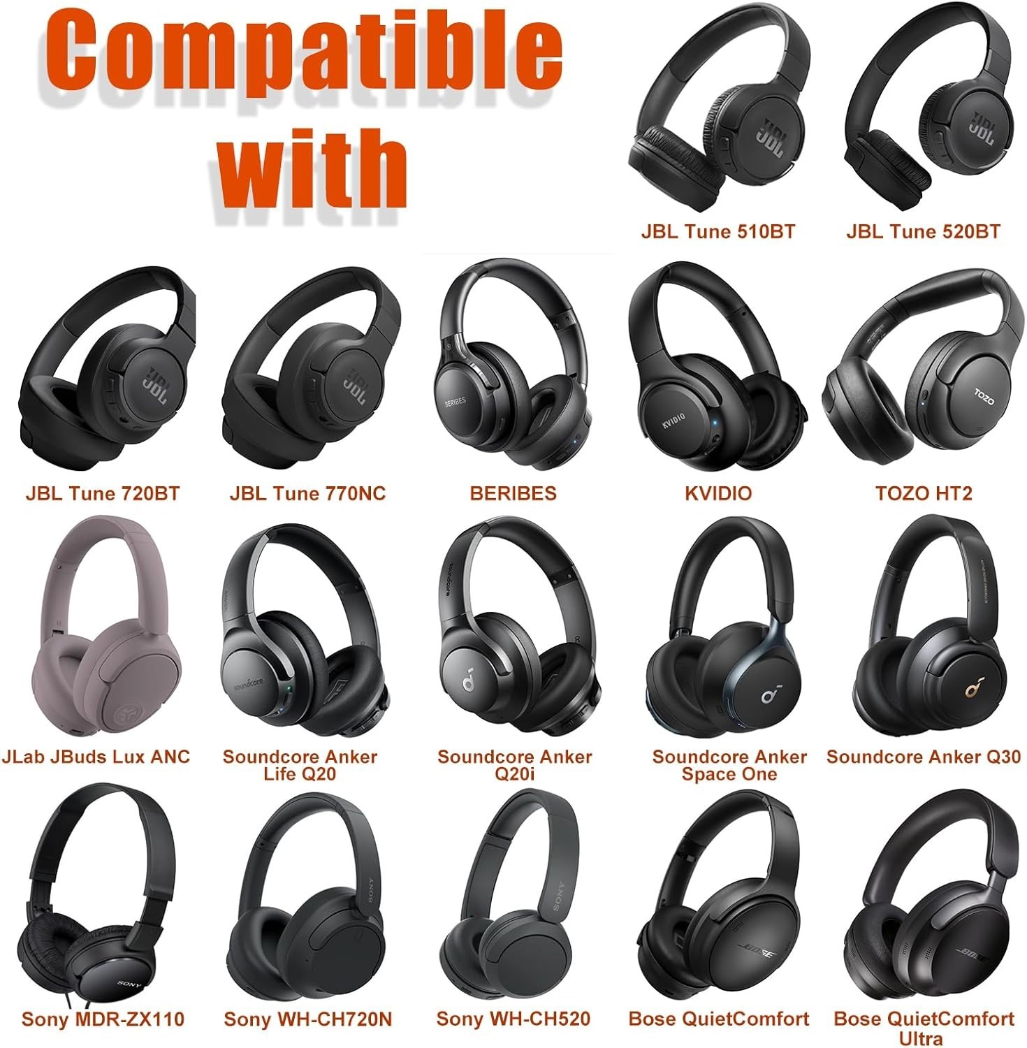 Estuche audifonos compatible JBL Tune 510BT 720BT 520BT 770Nc Sony Anker azul