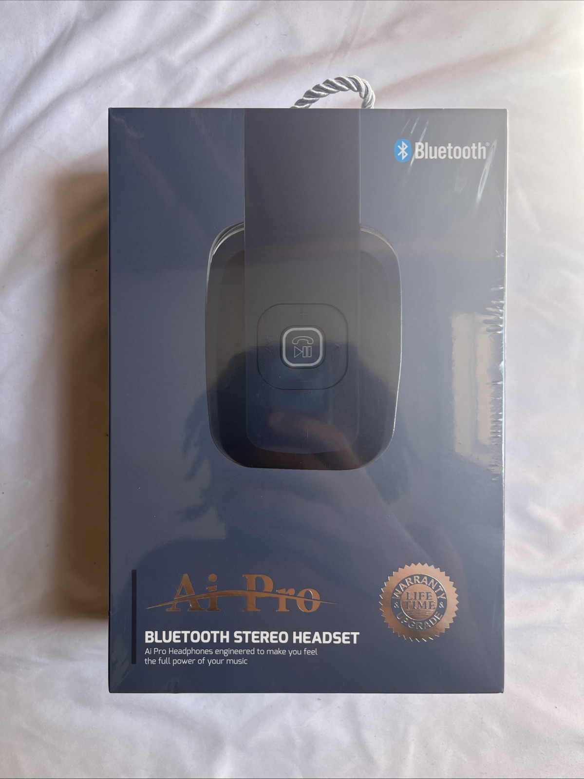 AiPro-200 Plus Dual Bluetooth Stereo Headphones Blue Wireless Headset Premium