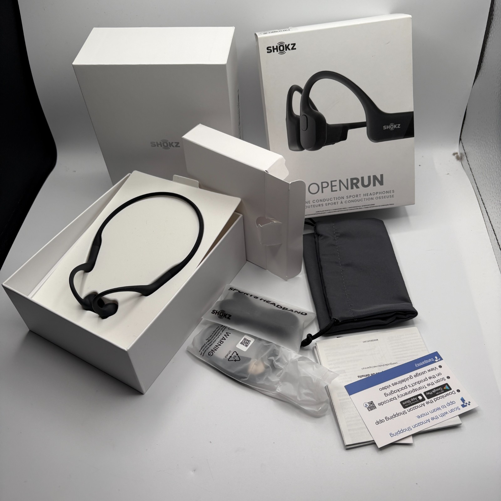 Shokz OpenRun Wireless Open-Ear Headphones – Model S803 – New Open Box