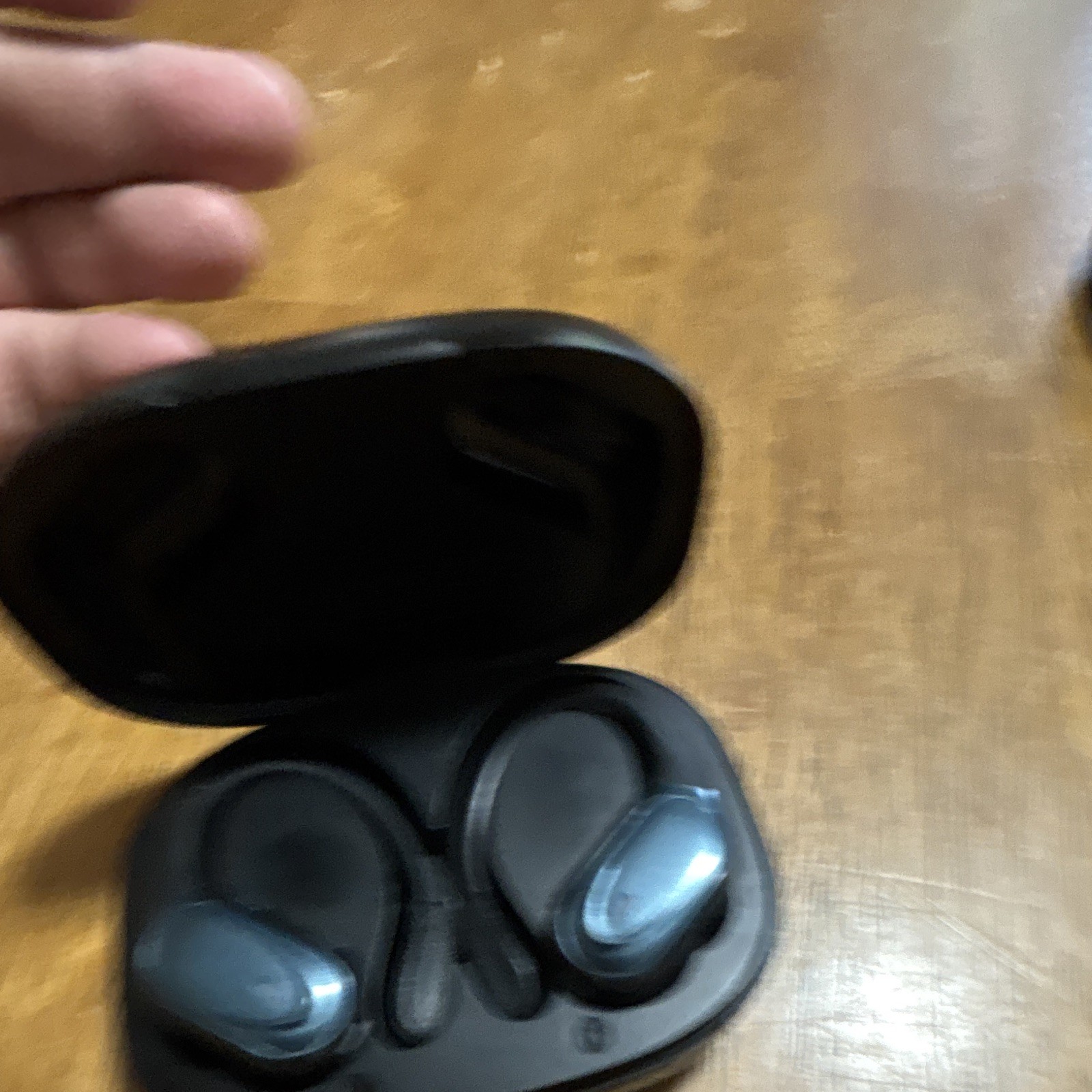 TWS BX17 Bluetooth Wireless Ear-Hook In-Ear Earbuds w/ Charging Case Black