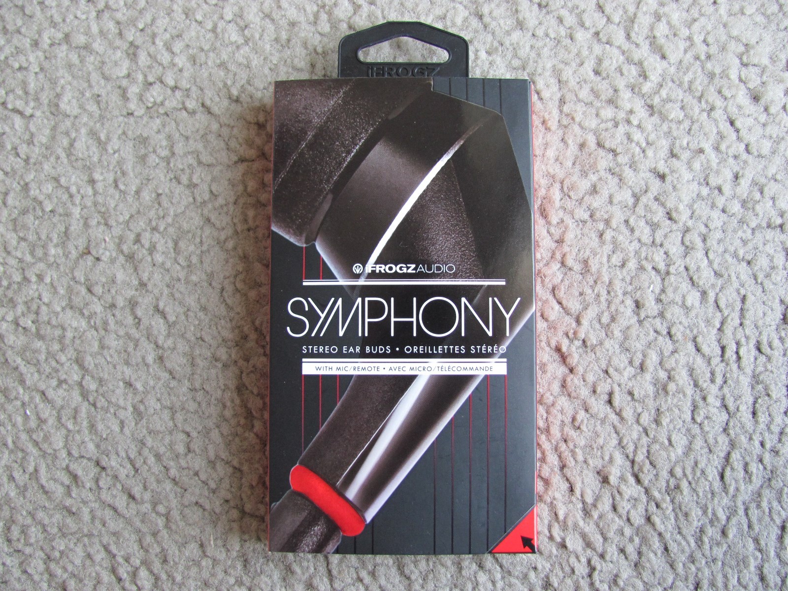 Brand New iFrogz Audio Symphony Stereo Earbuds with Mic/Remote Red IF-SYM-RED