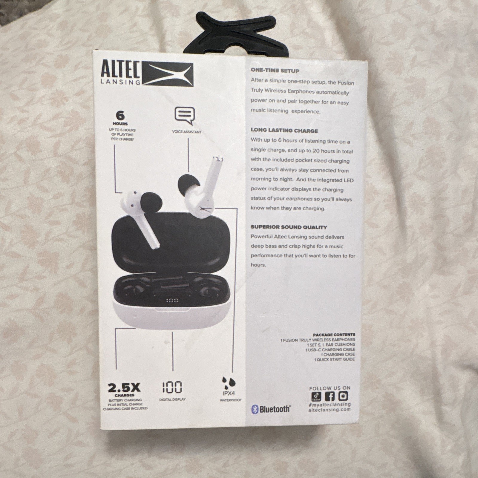 Altec Lansing Fusion Truly Wireless Earphones Bluetooth White/Black