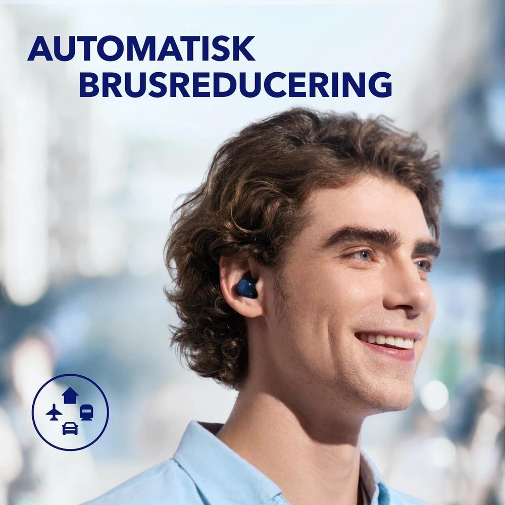 Auto-Adjustable Active Noise Cancelling Wireless Earbuds, Reduce Noise by Up to