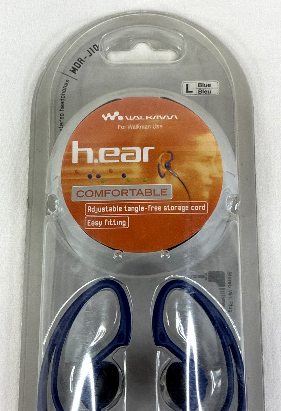 Vintage 2001 Sony MDR-J10 Vertical In Ear Clip On Headphones Blue Large New